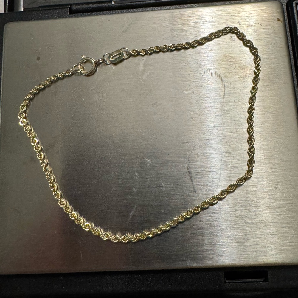 10k Gold Classic Rope Chain Bracelet - Women Jewelry